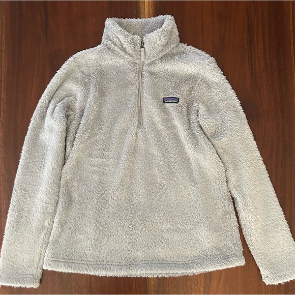 Patagonia Jacket Los Gatos 1/4 Zip Pullover Fuzzy Fleece Gray Size Large - Picture 1 of 10
